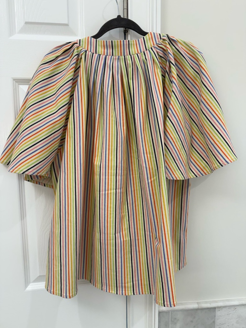 Pomander Place Cream Top with Multicolor Stripes - Picture 4 of 4